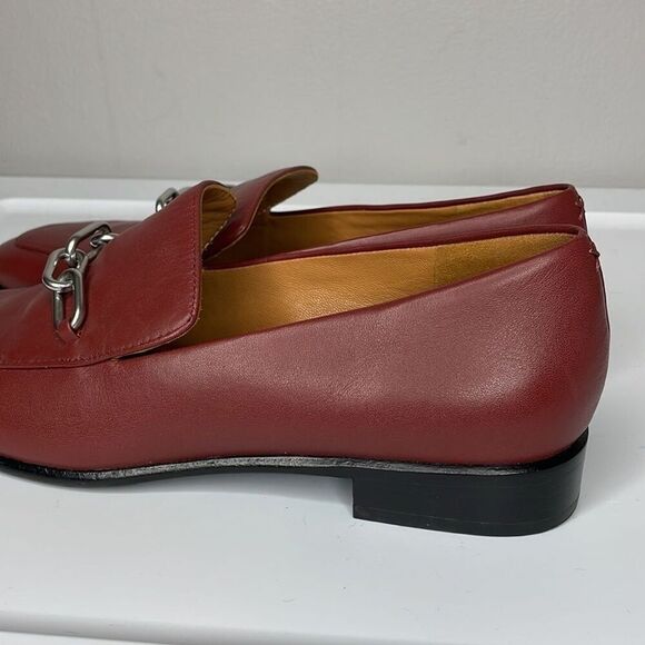 Rag & Bone Women's Dark Red Aslen Square Toe Leather Loafers Size 11 - Picture 4 of 9